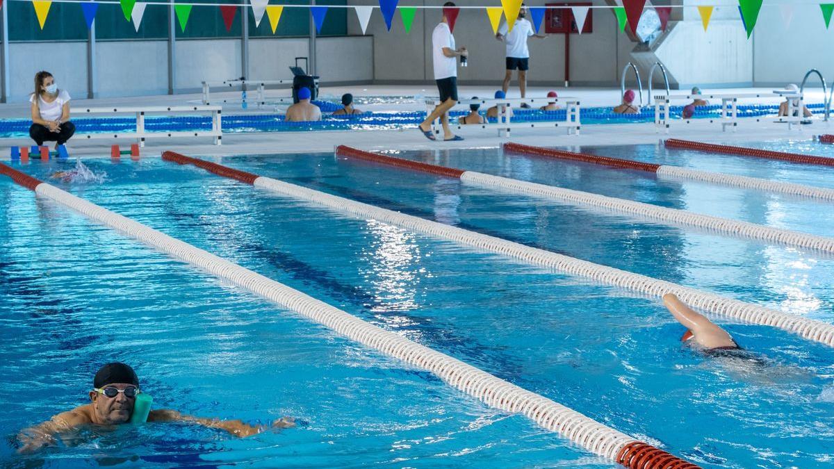 La piscina del Palacio de Deportes, esta mañana.