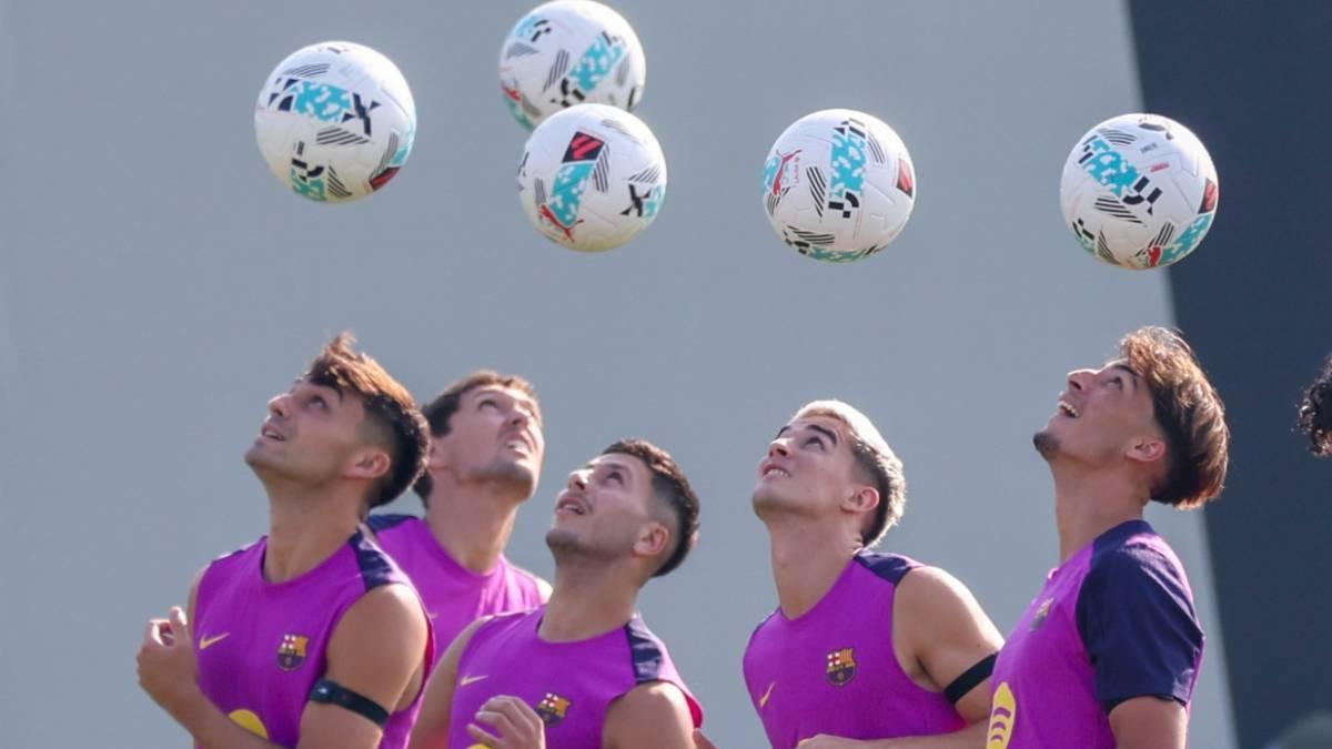 Lewandowski se entrena con normalidad; Romeu, Fort y Bardghji, ausentes