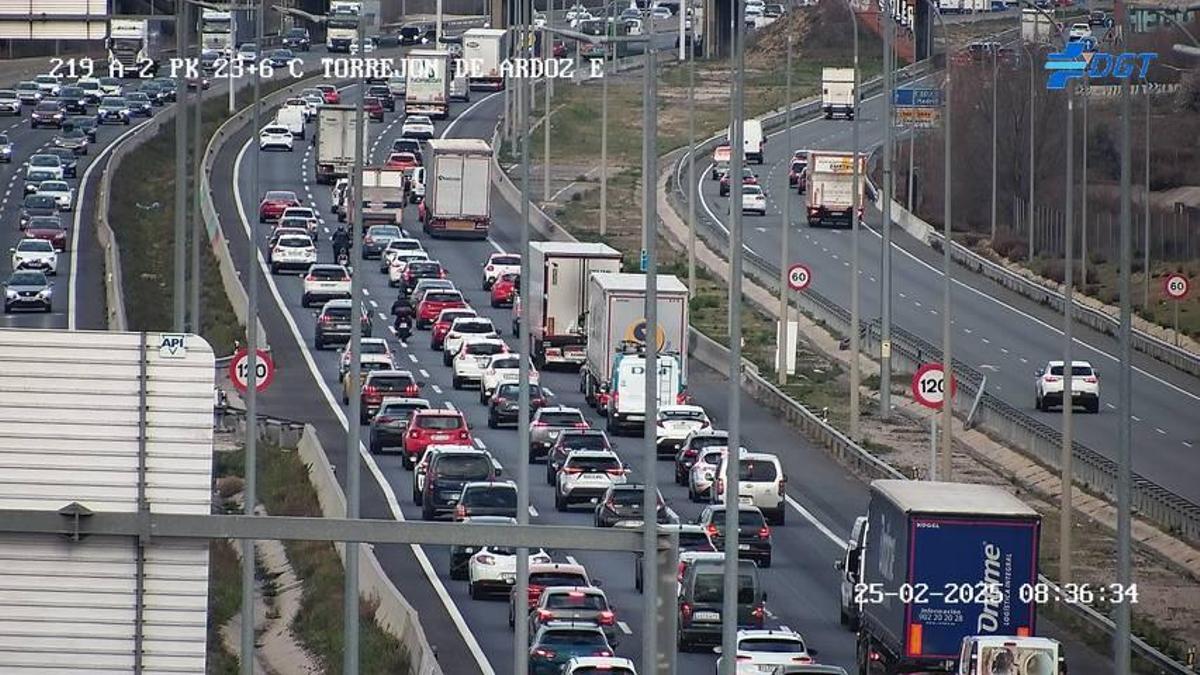 Cortado durante toda la semana el enlace de la A-2, sentido Madrid, con la M-50/M-45 sur