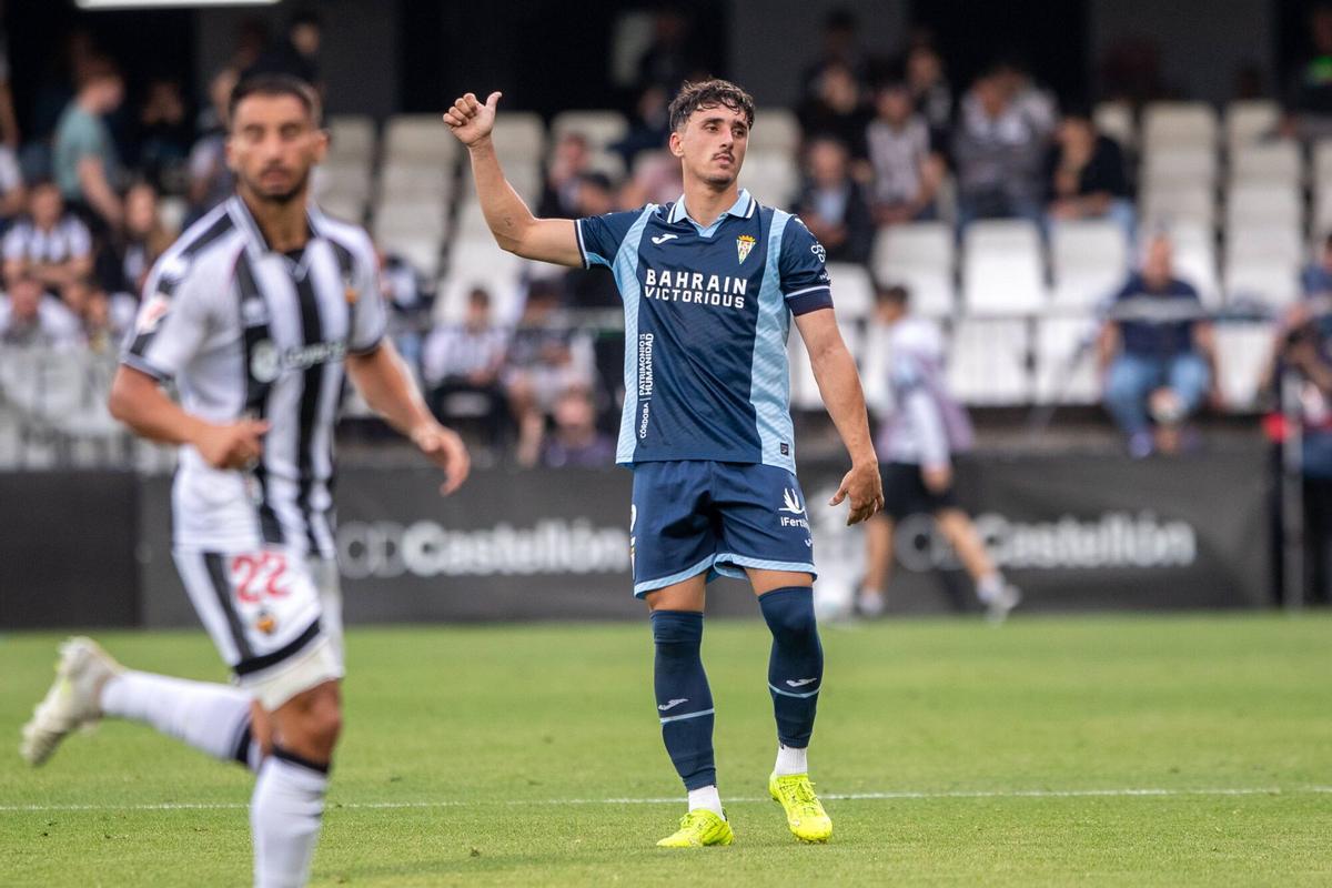 Ignasi Vilarrasa durante el último encuentro del Córdoba CF ante el Castellón.