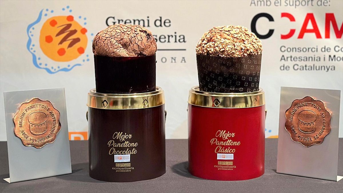 Los mejores 'panettones' artesanos de 2024: el de chocolate, de Madeleine by Ferrières, obra de Felipe de Santa Cruz, y el clásico, de Canal, con la firma de Toni Vera.