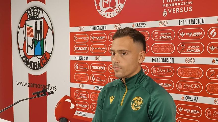Fermín Sobrón, jugador del Zamora CF, antes del duelo ante el Real Avilés en el Ruta de la Plata: "Hay que conseguir hacerse fuerte en casa"