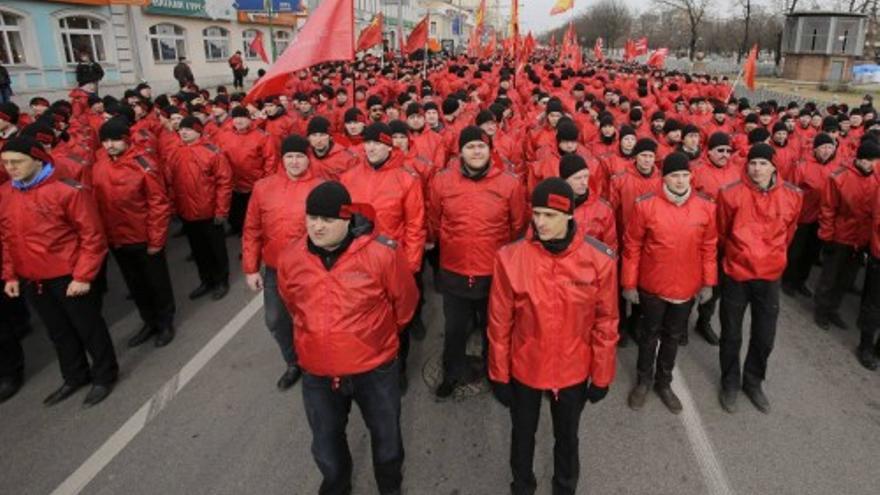 Manifestaciones a favor y en contra de Putin en Moscú