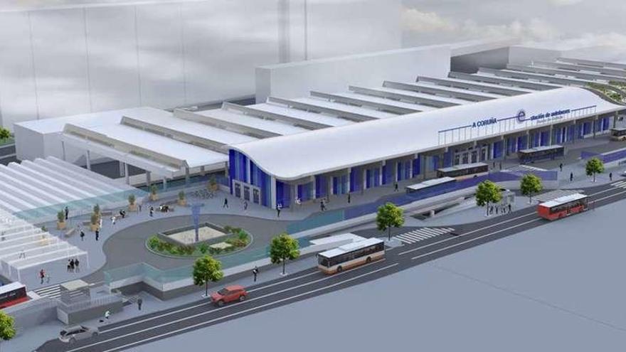 Imagen virtual del proyecto de la estación intermodal.