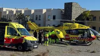 Trasladan en helicóptero a una mujer que sufrió una parada cardiorrespiratoria en Meloneras
