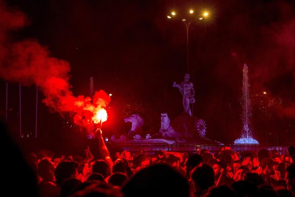 La celebración de la afición del Atlético