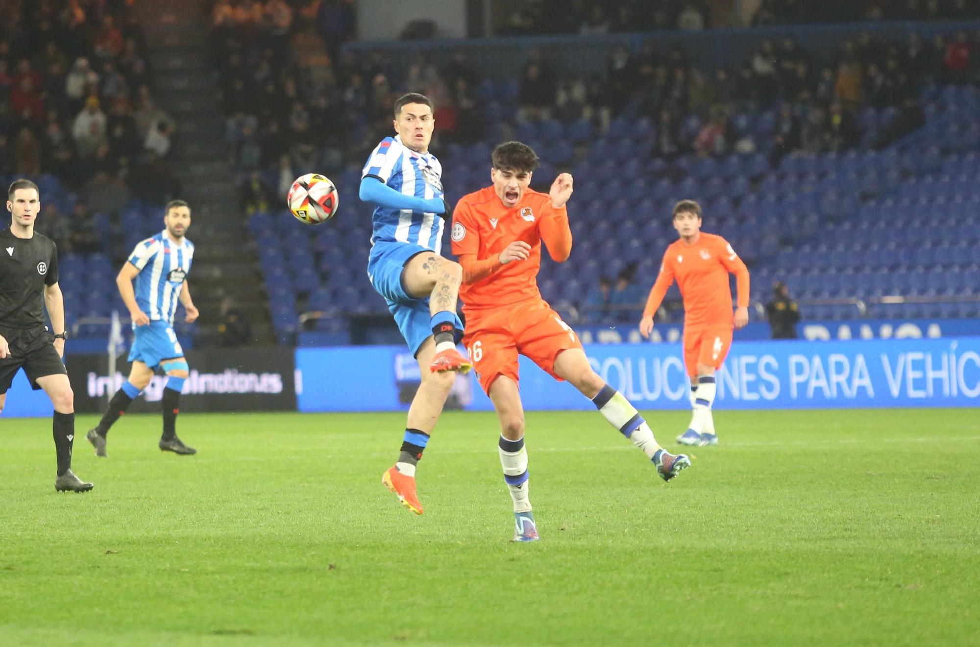 El Dépor gana en Riazor con doblete de Lucas a la Real Sociedad B (2-1)