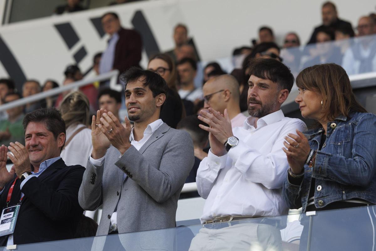 Alejandro Arribas, en el palco del Cartagonova durante un partido del FC Cartagena