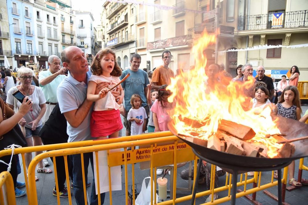 Rebuda de la flama del Canigó a Manresa