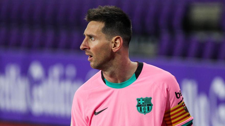 Leo Messi, en un partido ante el Valladolid