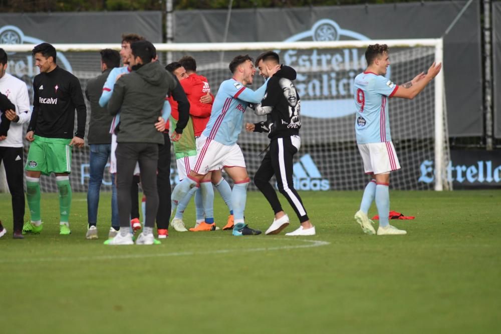 El filial celeste derrota en Barreiro al Guijuelo y aprovecha el empate entre el Rápido y el Navalcarnero para obtener el pase a la fase de ascenso.