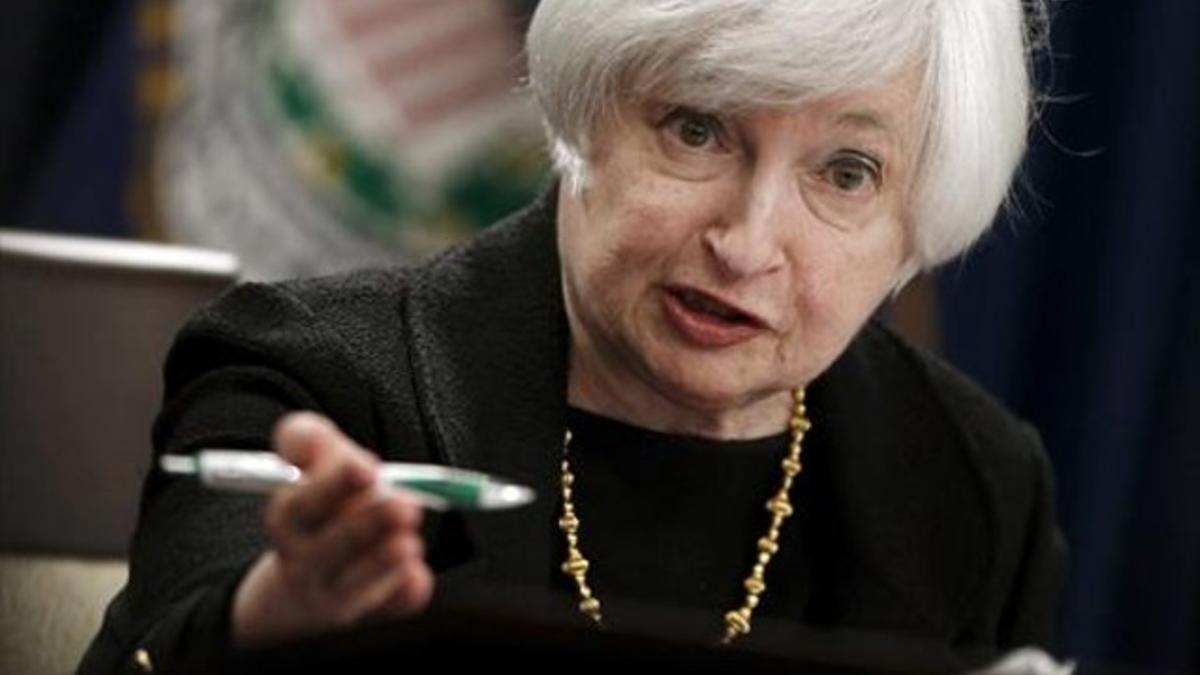 Yellen, presidenta de la Reserva Federal, en rueda de prensa en septiembre pasado.