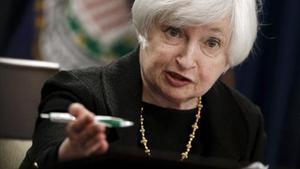 Yellen, president de la Reserva Federal, en roda de premsa el setembre passat.