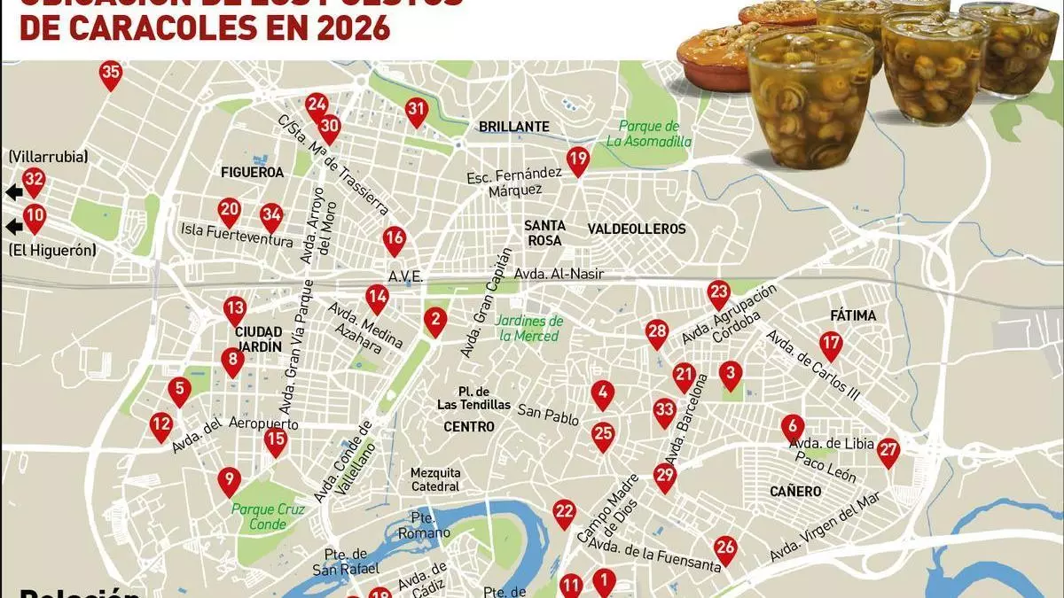 Comienza la instalación de los puestos de caracoles en Córdoba: fechas y ubicaciones