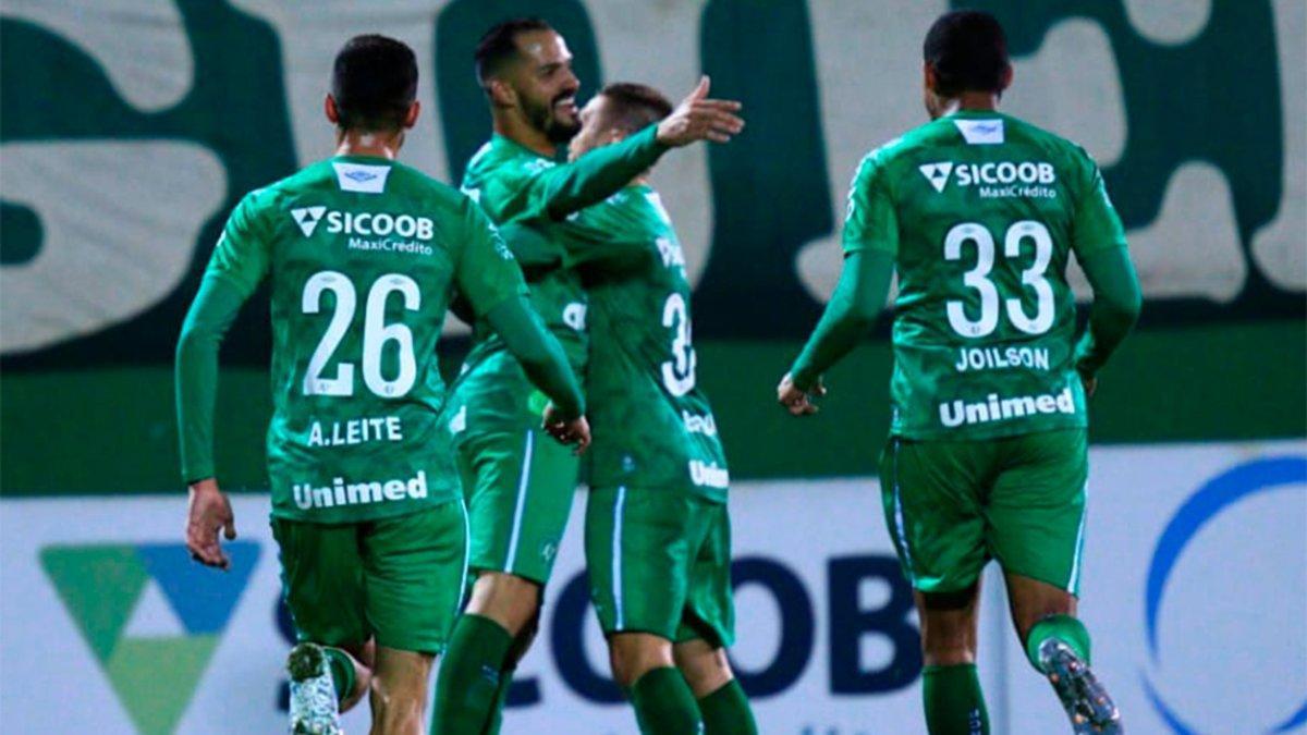 El Chapecoense celebra un gol.