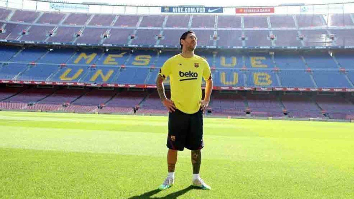 Messi ha vuelto a pisar el césped del Camp Nou