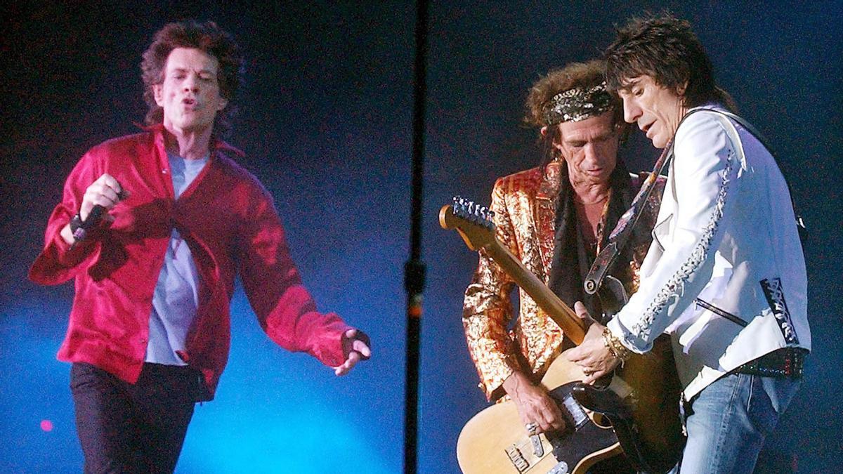 Los Rolling Stones, en una imagen sin Charlie Watts, en un concierto de 2003.
