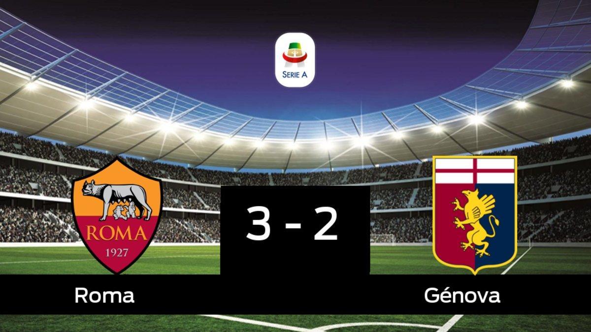 La Roma derrota en casa al Génova por 3-2