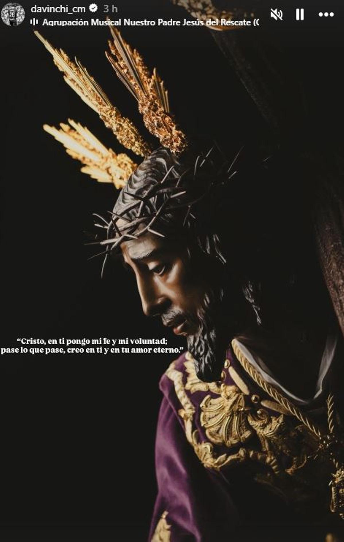 El mensaje de Davinchi en redes sociales.