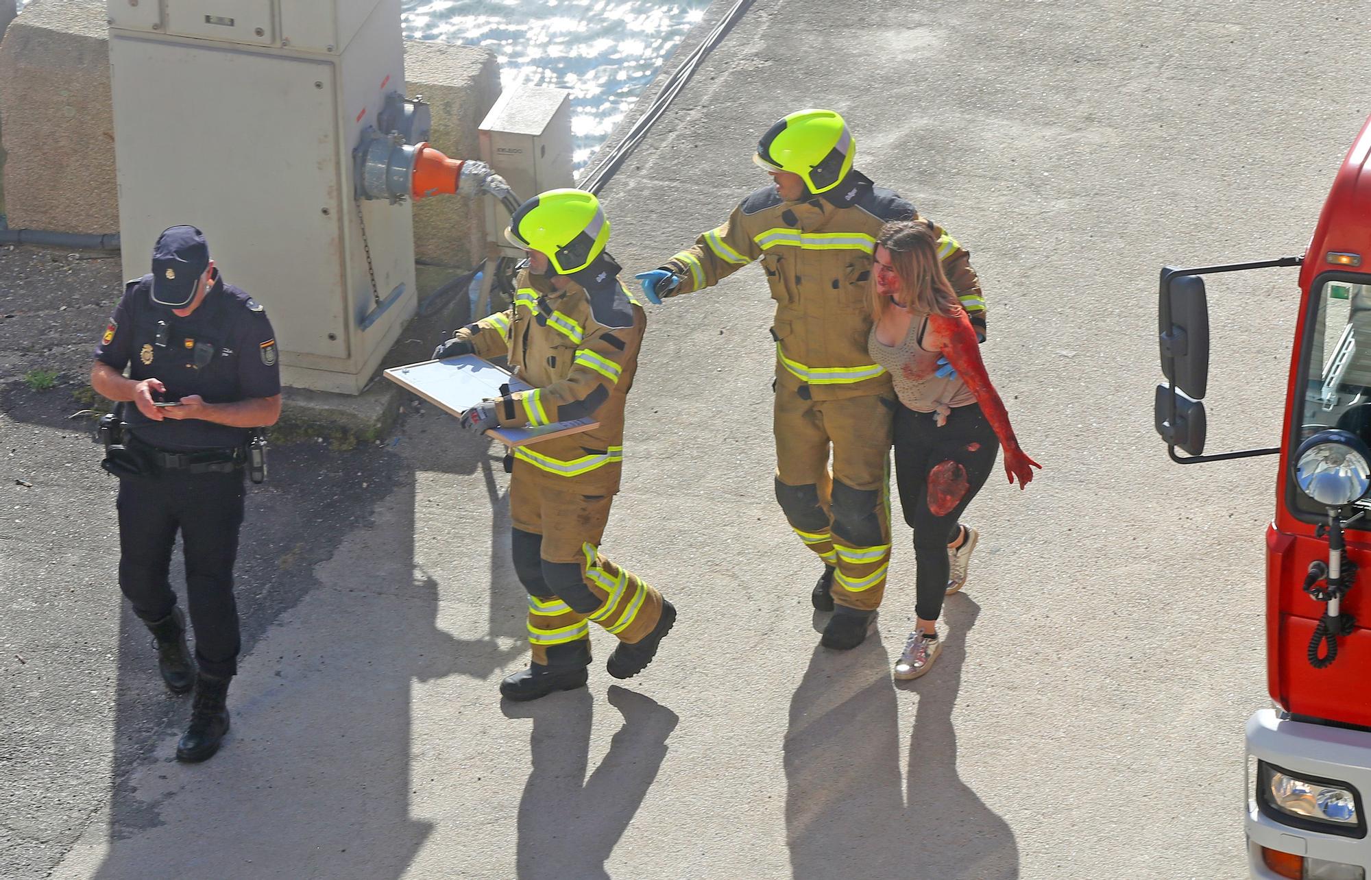 Simulacro sin precedentes en el Puerto de Vigo