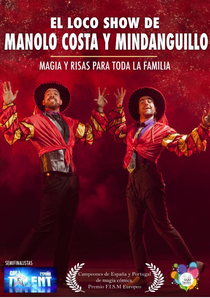 Cartel el loco show de Manolo Costa y Mindanguillo