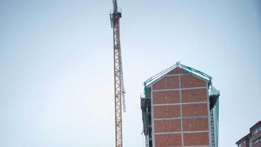 Un bloque de viviendas en construcción, en el Quirinal.