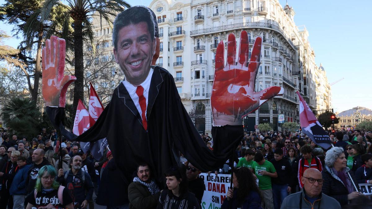 Imatge d’arxiu d’una de les manifestacions contra Mazón