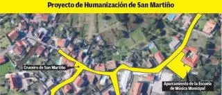 El núcleo histórico de San Martiño tendrá las calles de piedra y la velocidad será de 10 km/h