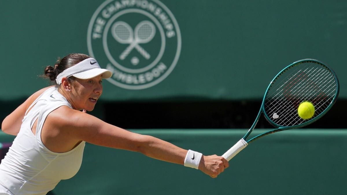 Anisimova, durante el partido