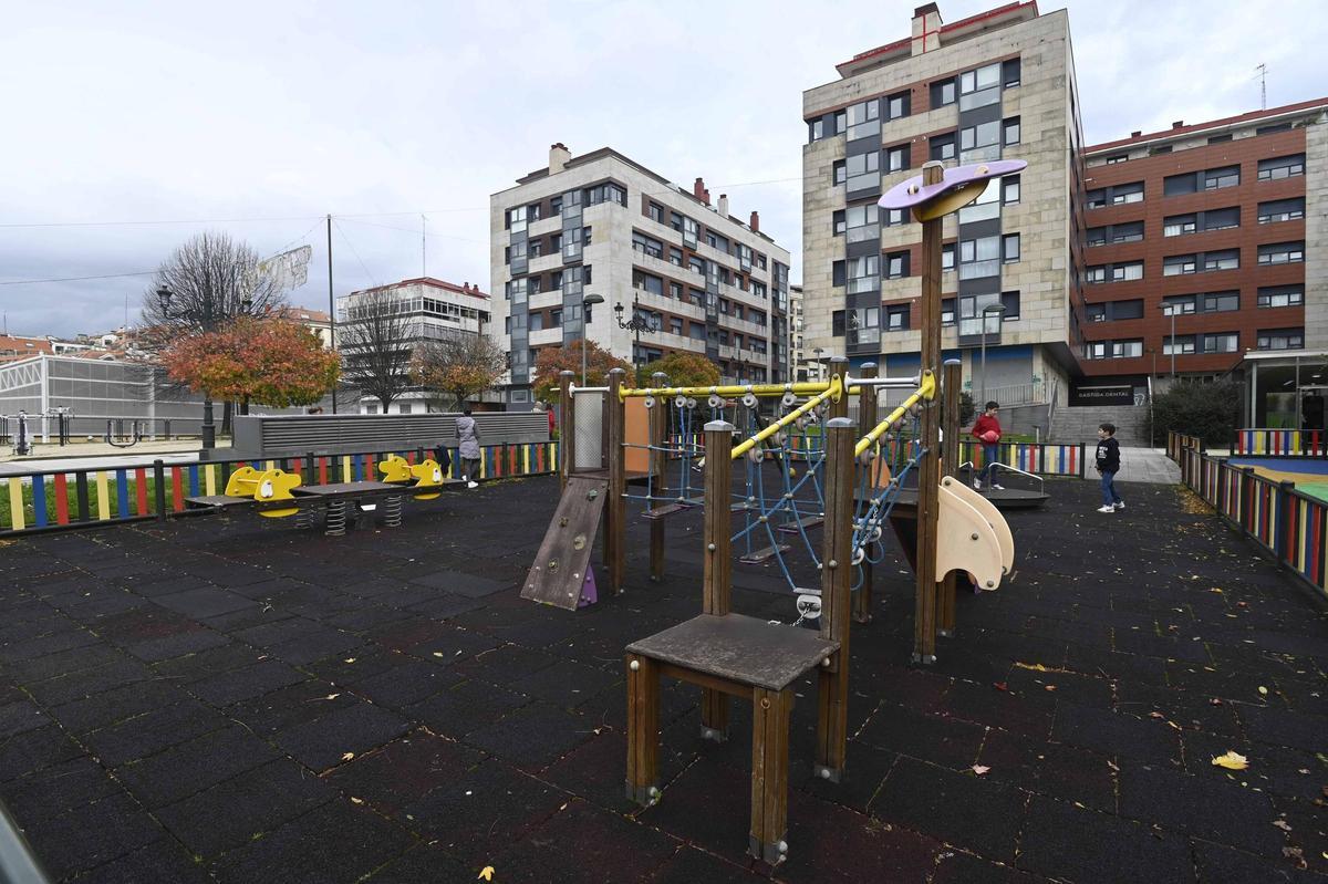 Estado actual del parque infantil.