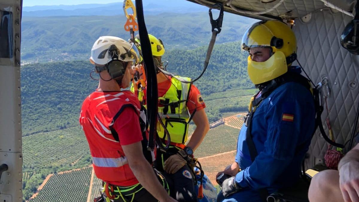 Miembros del GERA, durante un rescate en la Murta.
