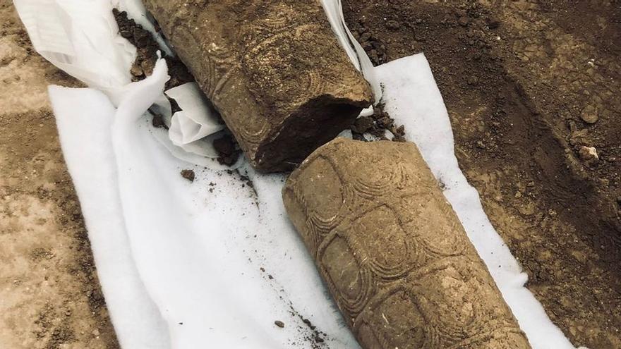 Hallan una columna romana en unas excavaciones arqueológicas en Alicante