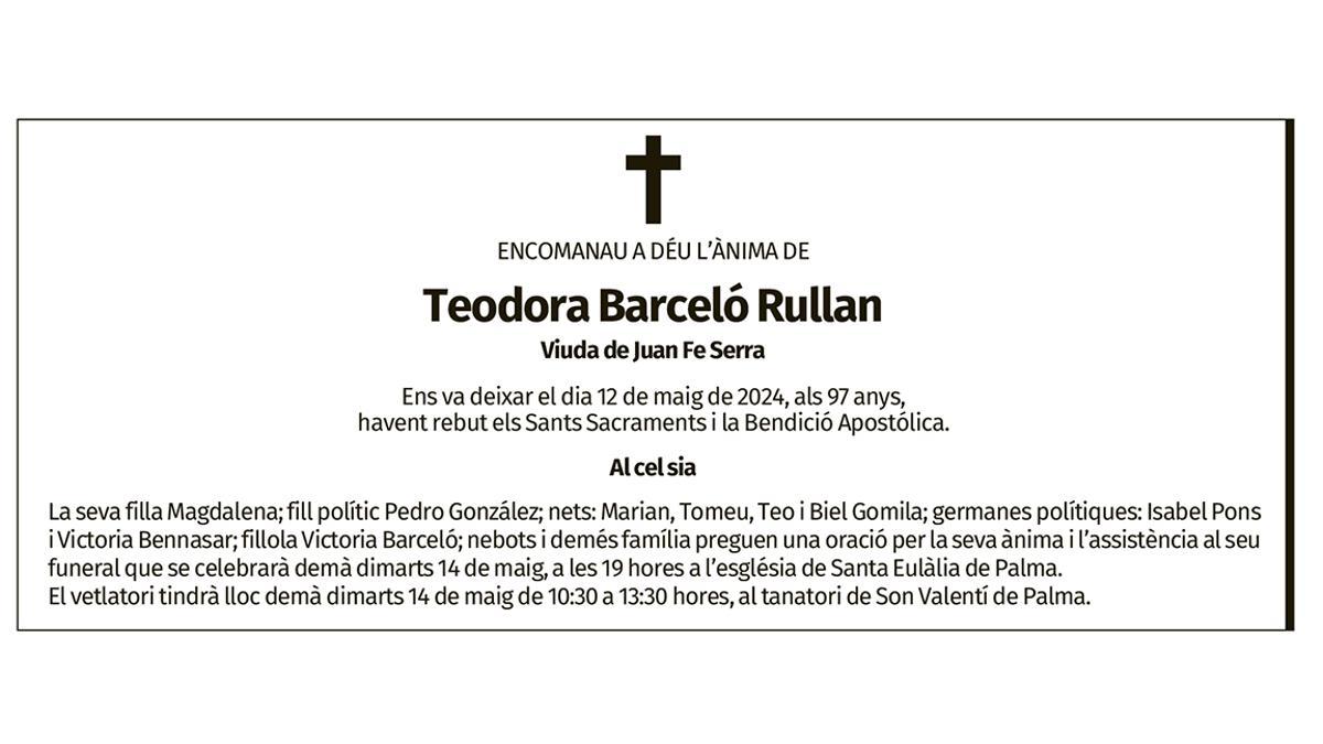 Teodora Barceló Rullan