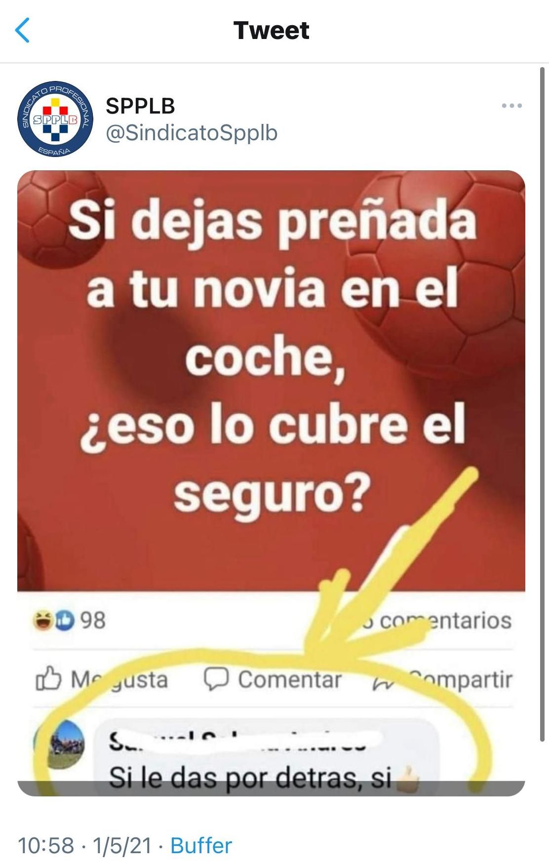 Un sindicato policial: &quot;Si dejas preñada a tu novia en el coche, ¿eso lo cubre el seguro?&quot;