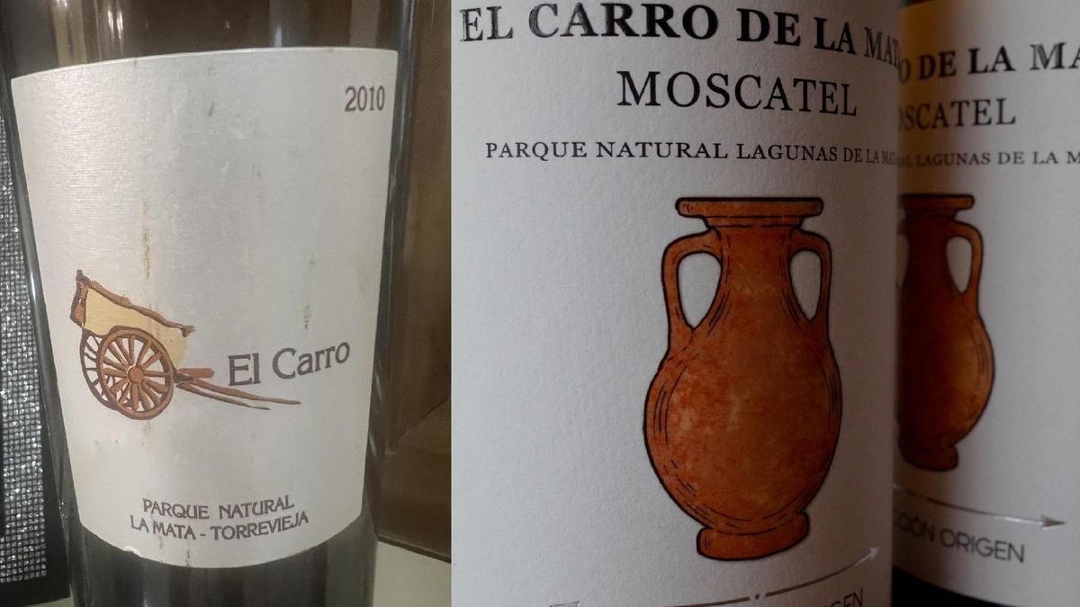 Etiquetas de los vinos Bernabé Navarro elaborados en La Mata