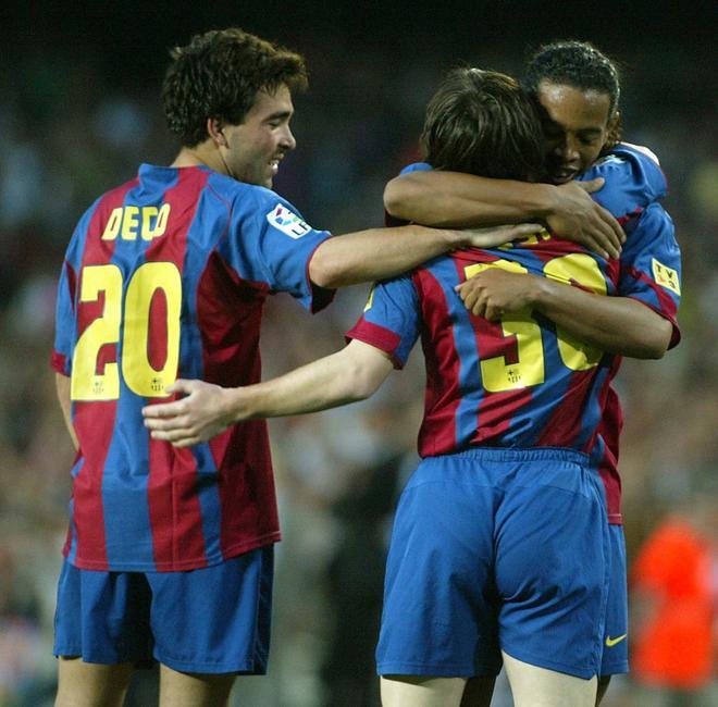 Messi celebrando uno de sus muchos goles en el Camp Nou