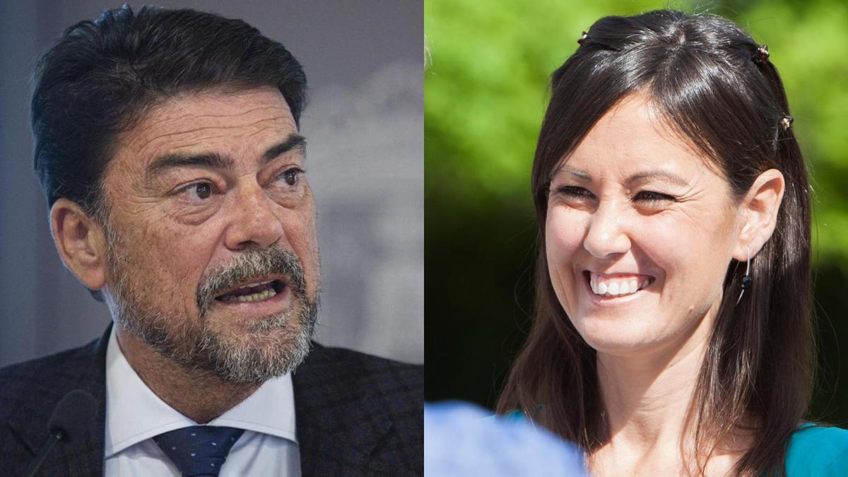 El alcalde de Alicante, Luis Barcala, y la exdiputada autonómica del PP, Laura Díaz.