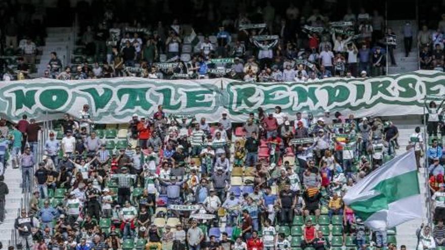 Seguidores del Elche en el Martínez Valero.