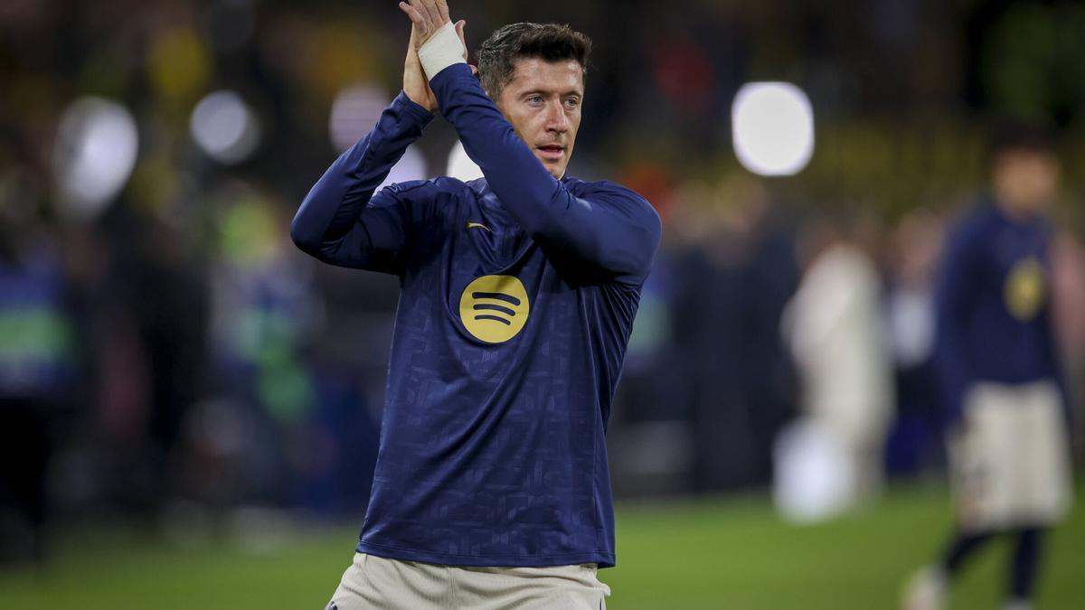 Lewandowski, feliz por sus 99 goles con la camiseta del Barça