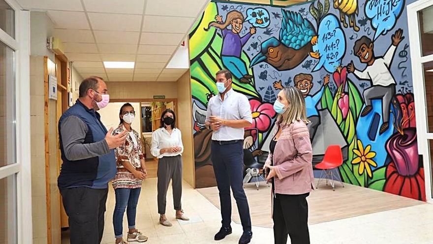 Visita de López y Goldar al colegio de Oca.