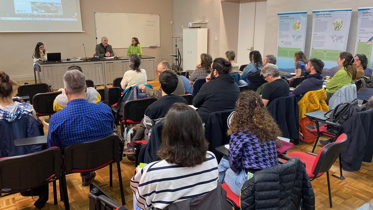 Un moment de la trobada d'ahir a la Casa de Cultura de Girona.