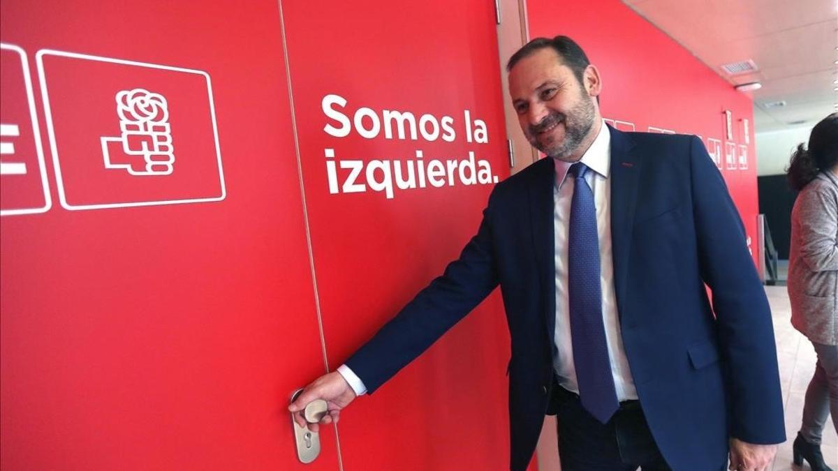 José Luis Ábalos, este miércoles en la sede del PSOE.