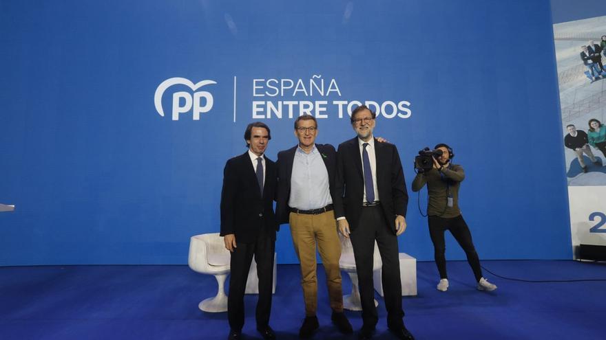 Aznar y Rajoy arropan a Feijóo