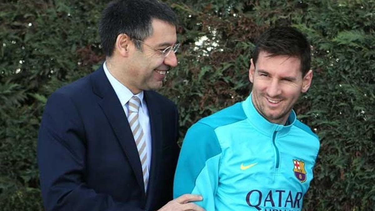 Bartomeu, presidente del Barça, asegura que Messi es feliz en el club