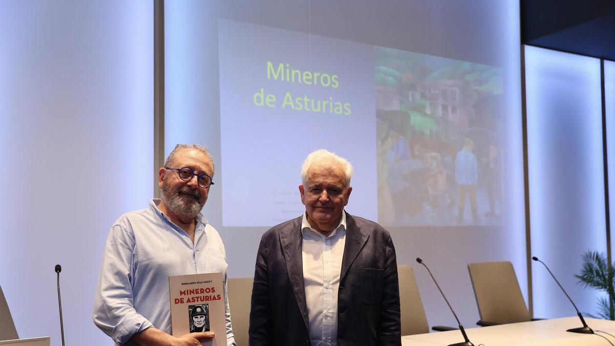 De izquierda a derecha, Javier Cuervo y Bernardo Díaz Nosty, en el Club LA NUEVA ESPAÑA.