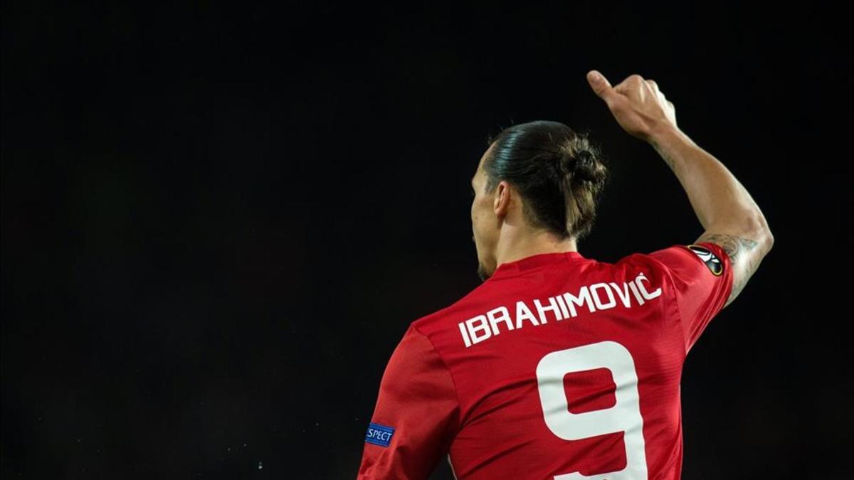 Zlatan Ibrahimovic, en un partido con el Manchester United