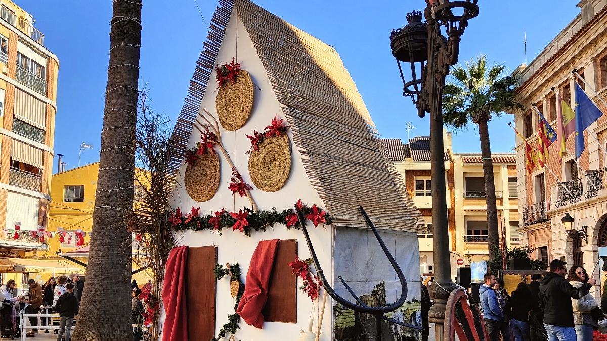 Una barraca en la feria tradicional valenciana, uno de las zonas temáticas de la Fira de Santa Llúcia, en una imagen de archivo.