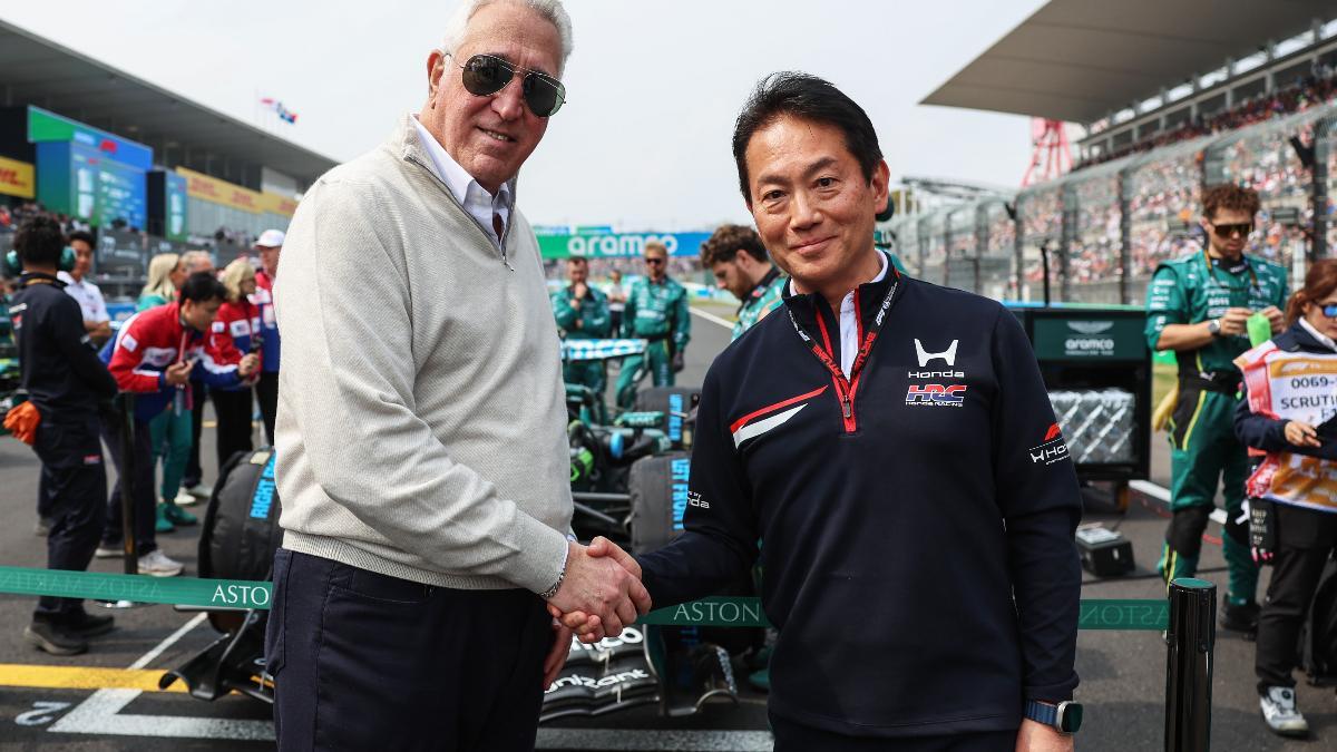 Lawrence Stroll y Koji Watanabe escenificaron el compromiso de Aston Martin y Honda durante el último GP de Japón.