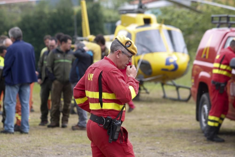 Doble simulacro de emergencias en Asturias: un accidente de avión y un gran incendio forestal