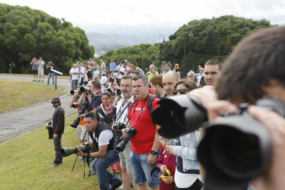 Ensayo de los aviones y helicópteros que participarán en el Festival Aéreo de Gijón